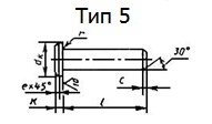 Ось 5-20b12х50. А.35 ГОСТ 9650-80